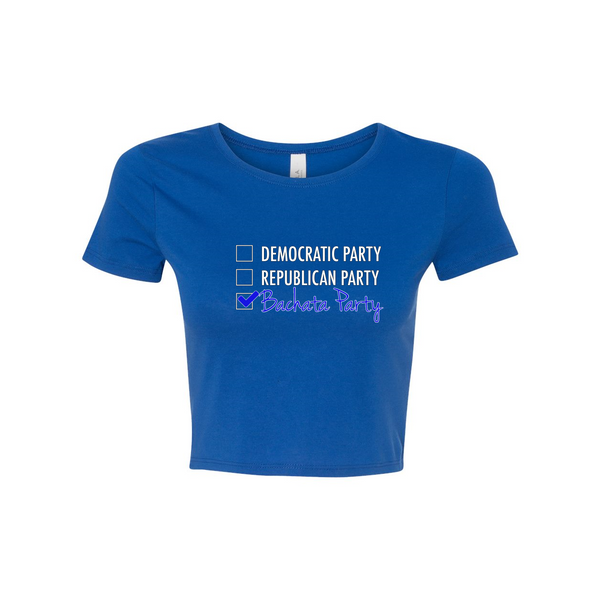 Woman's 'Bachata Political Party' Crop Top