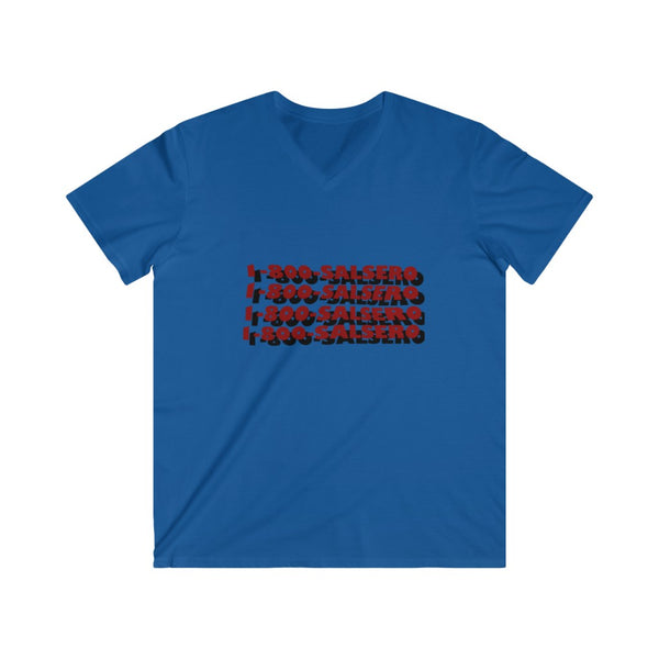 1-800-Salsero Men's Fitted V-Neck Short Sleeve Tee