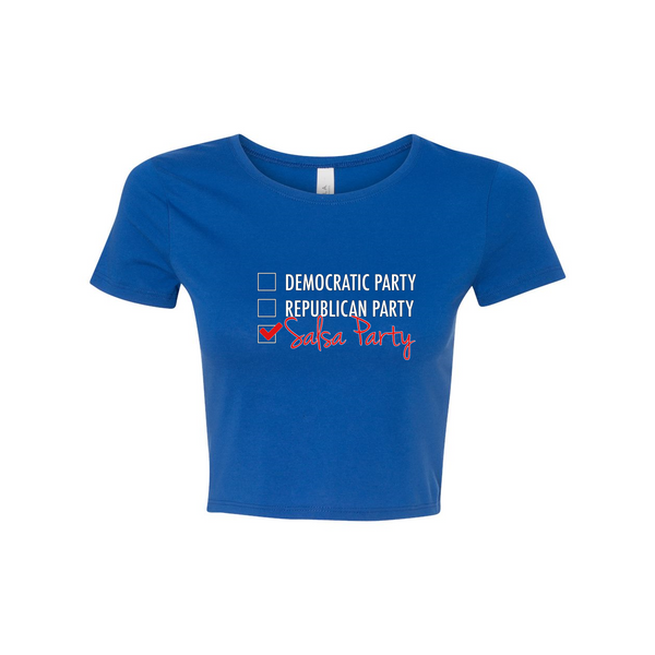 Woman's 'Salsa Political Party' Crop Top