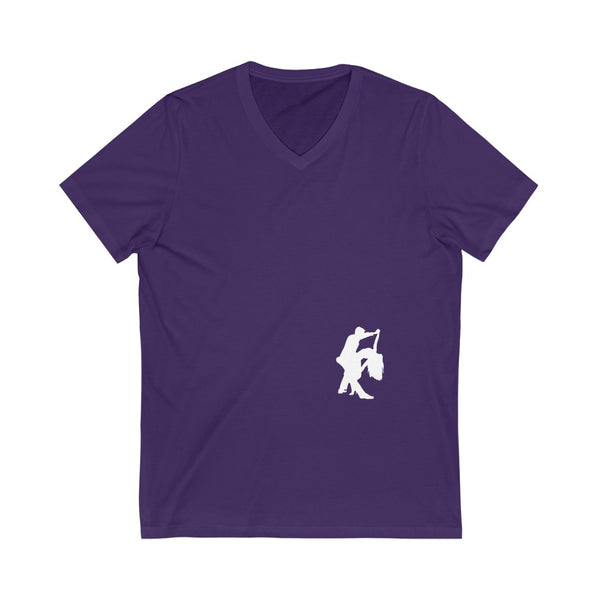 Men's 'Salsa Silhouette White' V-Neck