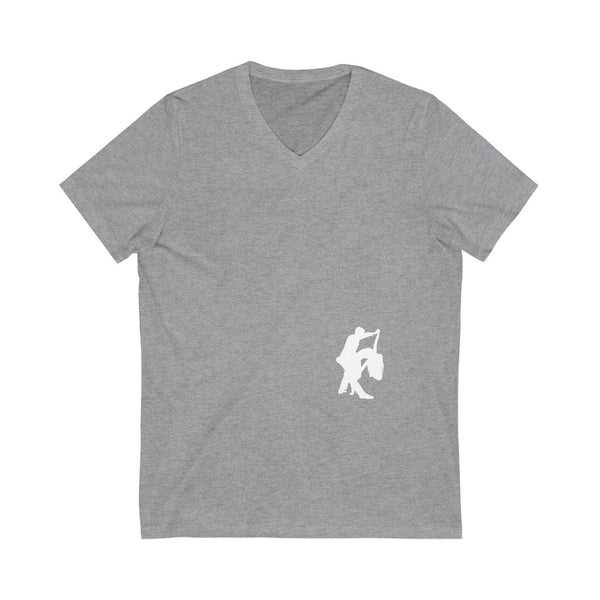 Men's 'Salsa Silhouette White' V-Neck