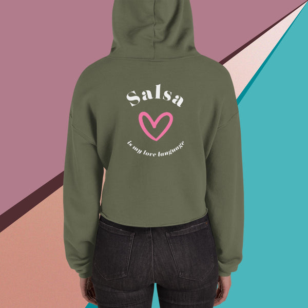 Woman's Salsa Love Language Crop Hoodie